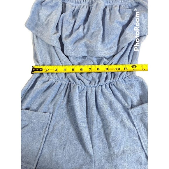 NWT Vintage Terrycloth Romper Jumper Gloria's Fashions Coverup Blue - Large - Picture 8 of 12